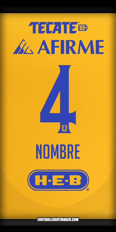 Jersey Tigres UANL 2024/2025 -  nombre - 4