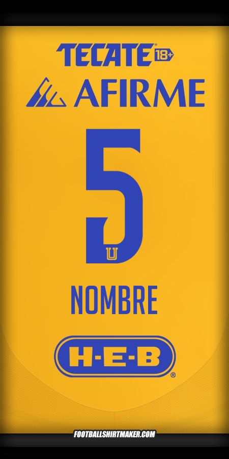 Jersey Tigres UANL 2024/2025 -  nombre - 5