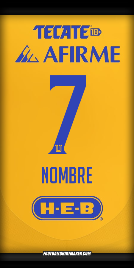 Jersey Tigres UANL 2024/2025 -  nombre - 7