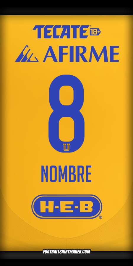 Jersey Tigres UANL 2024/2025 -  nombre - 8