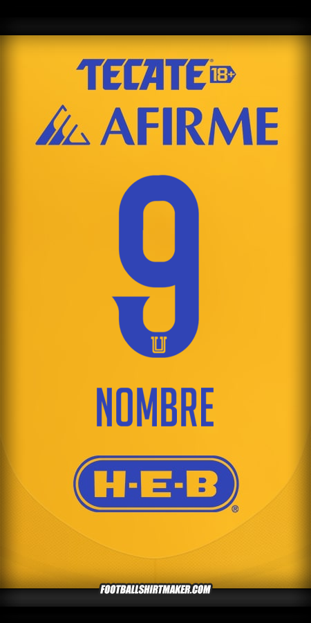 Jersey Tigres UANL 2024/2025 -  nombre - 9