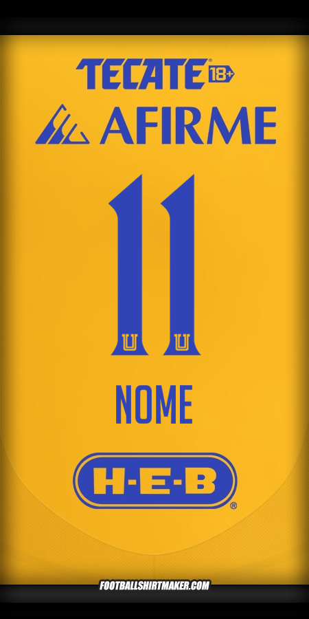 Camisola Tigres UANL 2024/2025 -  nome - 11