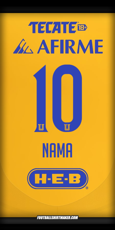 Jersey Tigres UANL 2024/2025 -  nama - 10