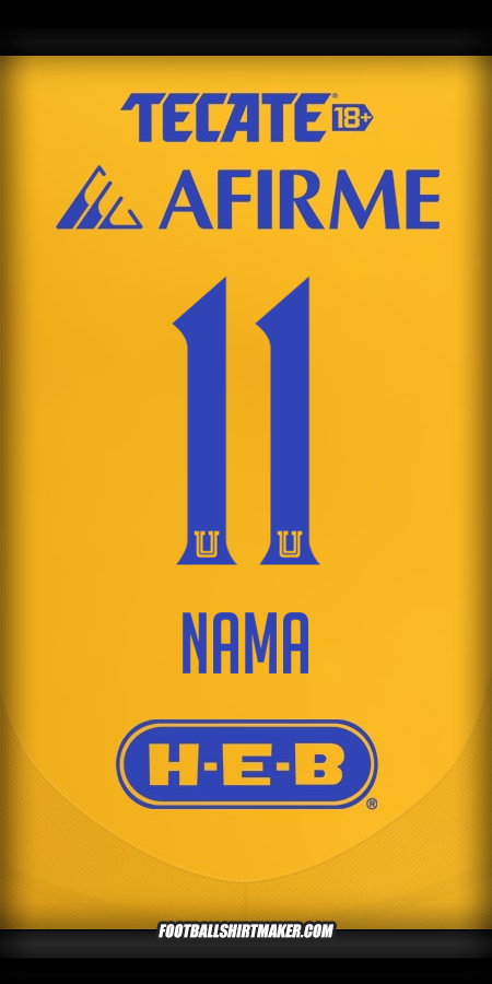 Jersey Tigres UANL 2024/2025 -  nama - 11