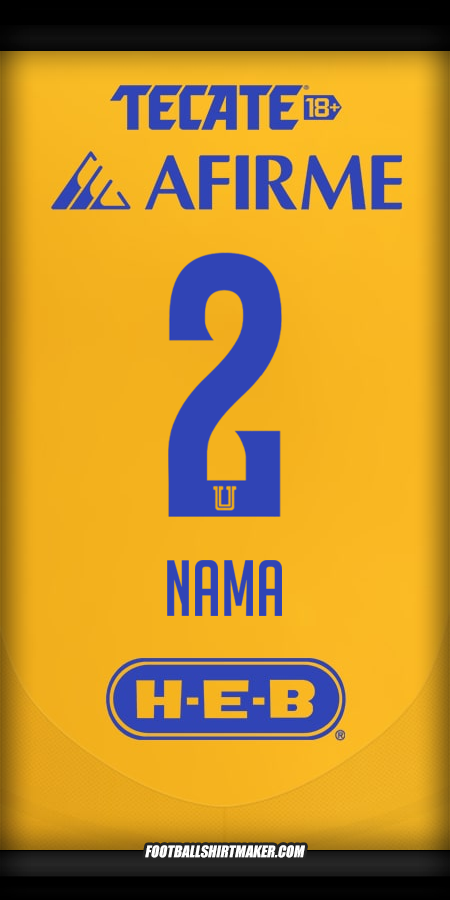 Jersey Tigres UANL 2024/2025 -  nama - 2