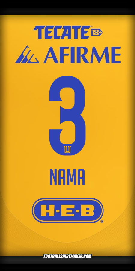 Jersey Tigres UANL 2024/2025 -  nama - 3