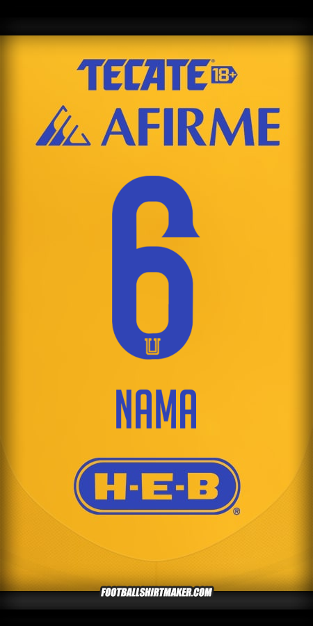 Jersey Tigres UANL 2024/2025 -  nama - 6