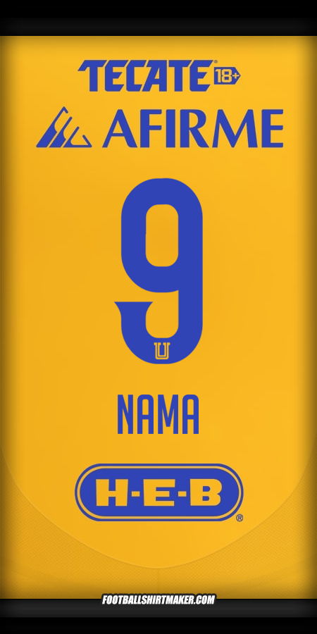 Jersey Tigres UANL 2024/2025 -  nama - 9