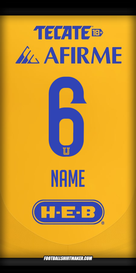 Jersey Tigres UANL 2024/2025 -  name - 6