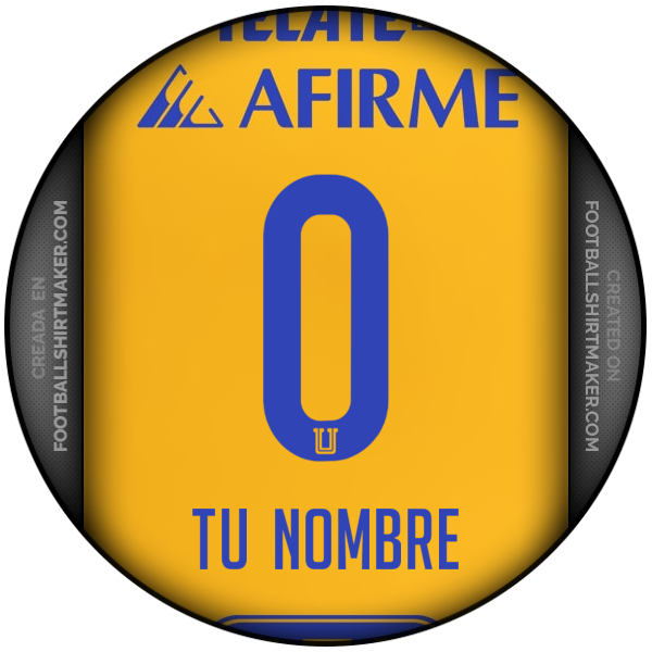 Camiseta Tigres UANL 2024/2025 -  tu nombre - 0