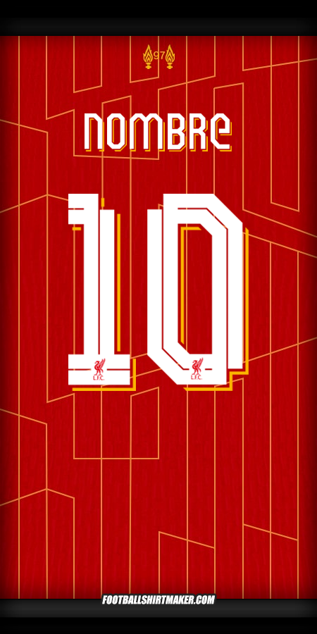 Jersey Liverpool FC Cup 2024/2025 -  nombre - 10
