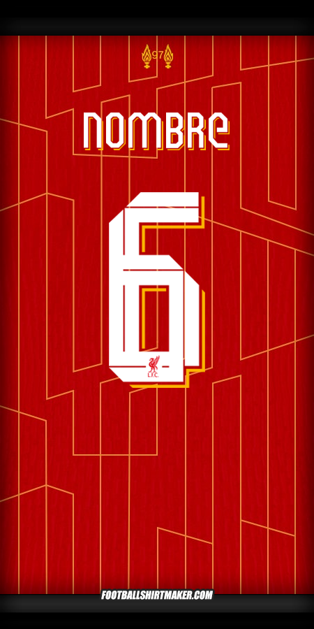 Camiseta Liverpool FC Cup 2024/2025 -  nombre - 6