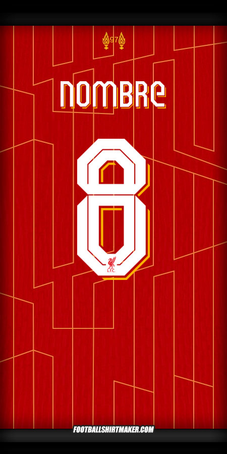 Jersey Liverpool FC Cup 2024/2025 -  nombre - 8