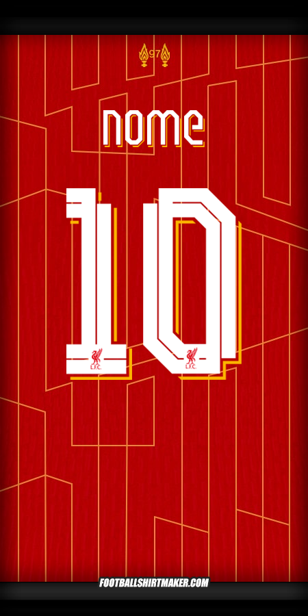 Camisa Liverpool FC Cup 2024/2025 -  nome - 10