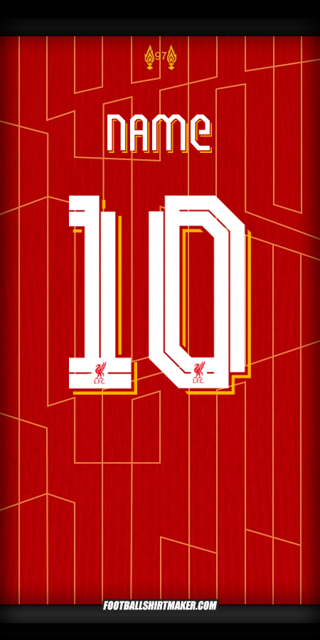 Jersey Liverpool FC Cup 2024/2025 -  name - 10