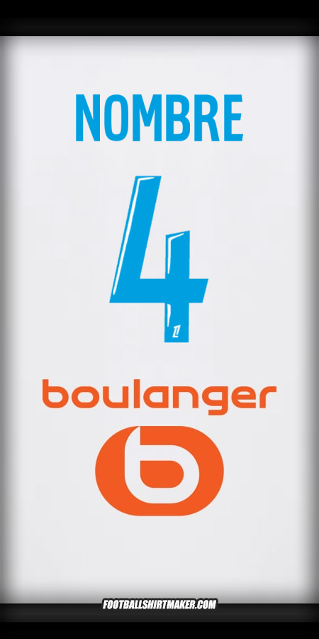 Jersey Olympique de Marseille 2024/2025 -  nombre - 4