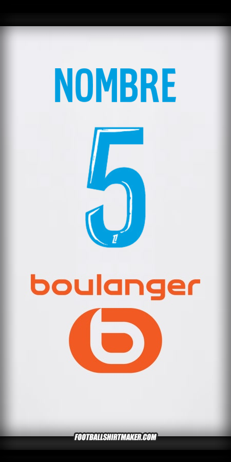 Jersey Olympique de Marseille 2024/2025 -  nombre - 5