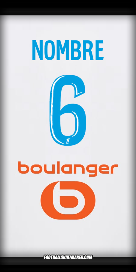 Jersey Olympique de Marseille 2024/2025 -  nombre - 6