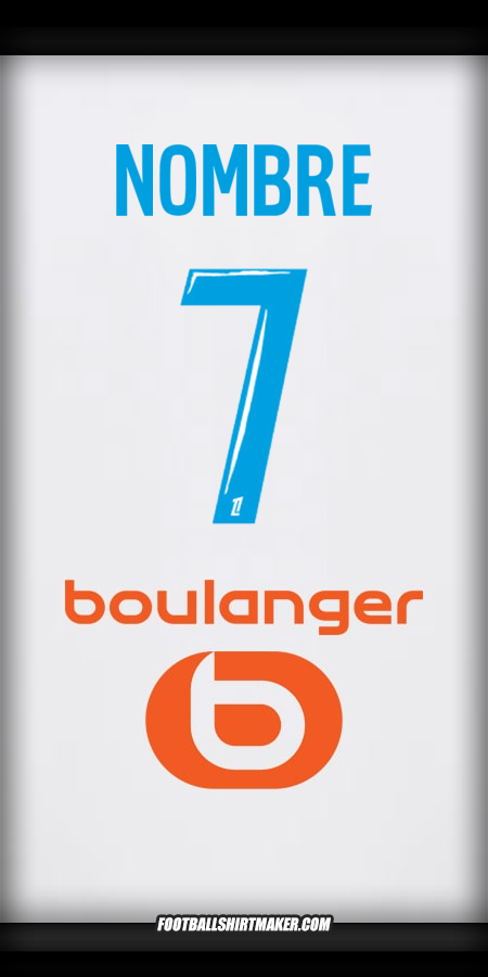 Jersey Olympique de Marseille 2024/2025 -  nombre - 7