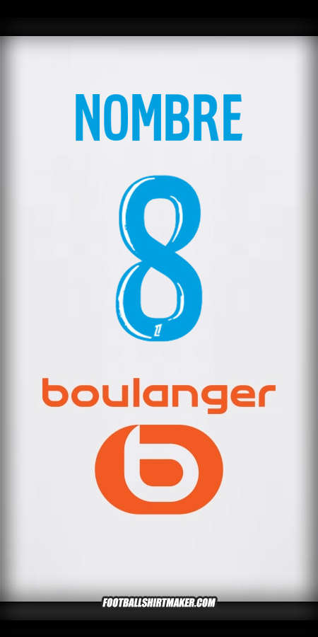 Jersey Olympique de Marseille 2024/2025 -  nombre - 8