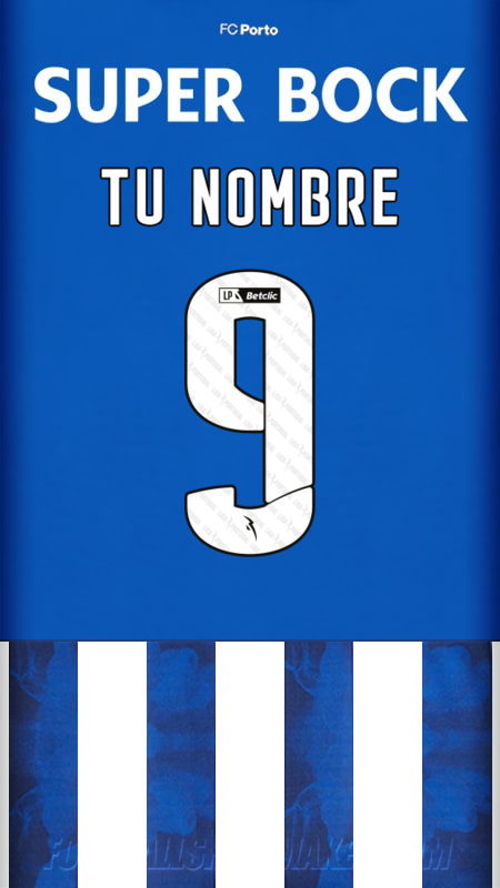 Jersey FC Porto 2024/2025 número 9 tu nombre