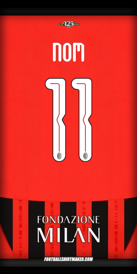 Maillot AC Milan Cup 2024/2025 -  nom - 11