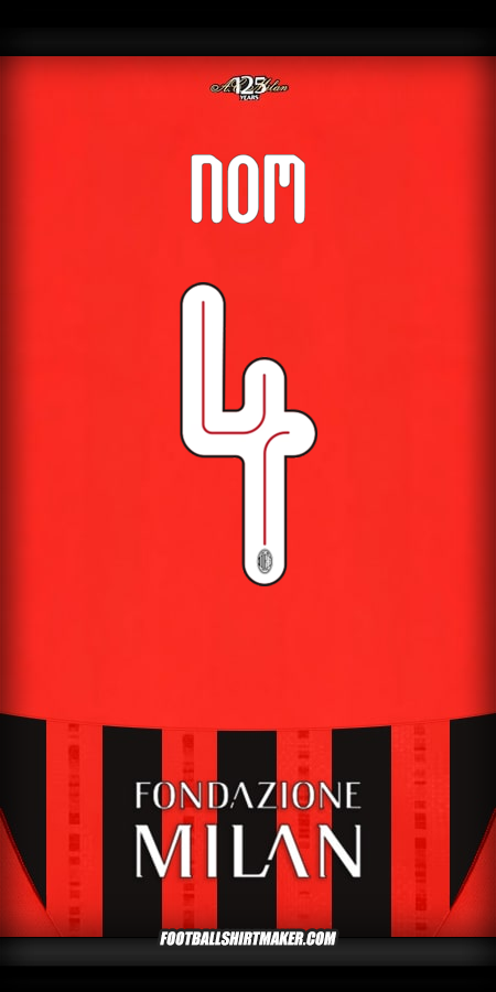 Maillot AC Milan Cup 2024/2025 -  nom - 4
