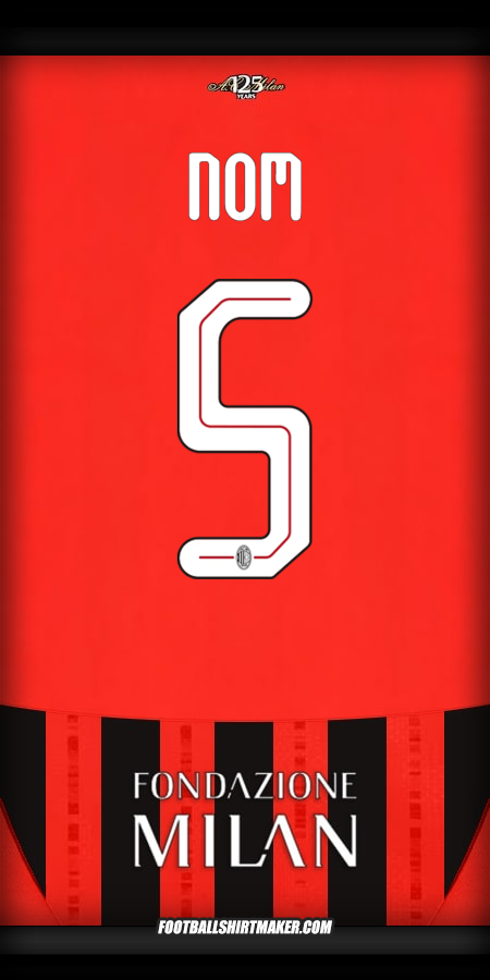 Maillot AC Milan Cup 2024/2025 -  nom - 5