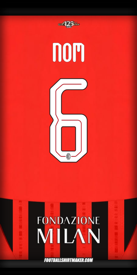 Maillot AC Milan Cup 2024/2025 -  nom - 6