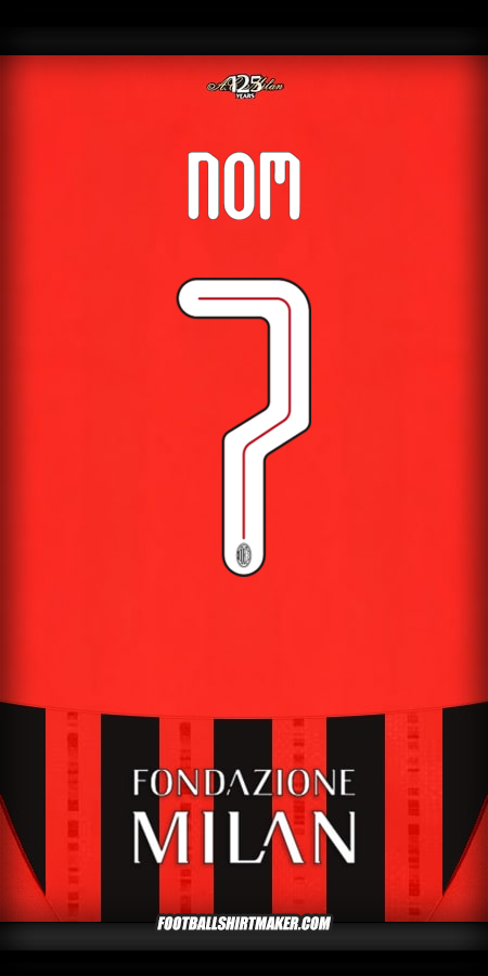Maillot AC Milan Cup 2024/2025 -  nom - 7
