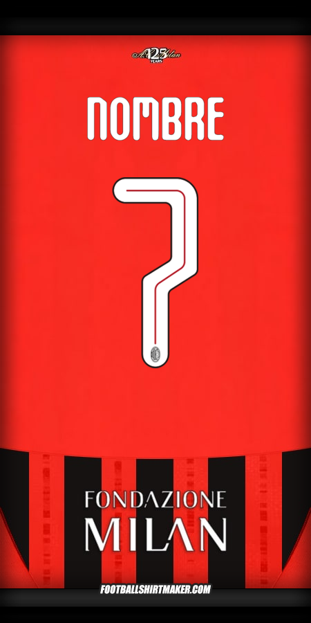Jersey AC Milan Cup 2024/2025 -  nombre - 7