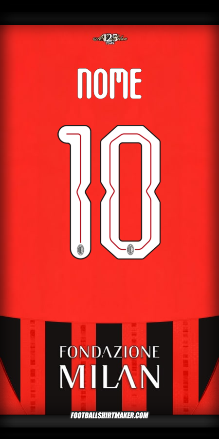 Maglia AC Milan Cup 2024/2025 -  nome - 10