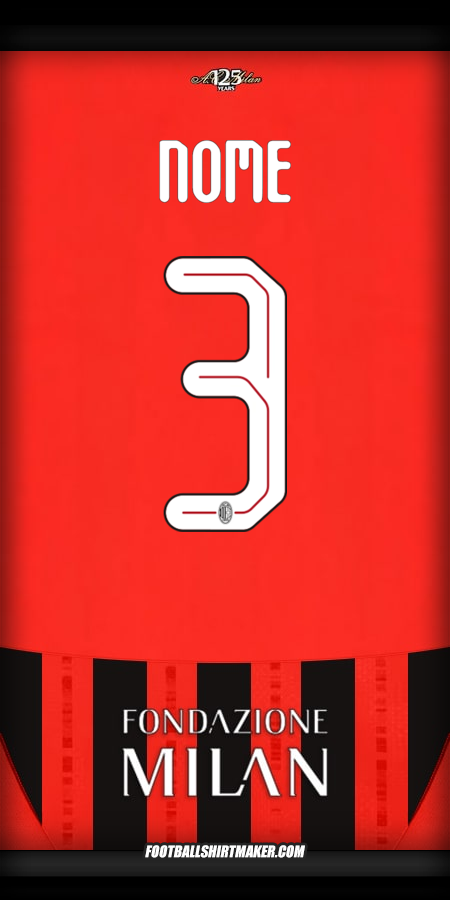 Maglia AC Milan Cup 2024/2025 -  nome - 3