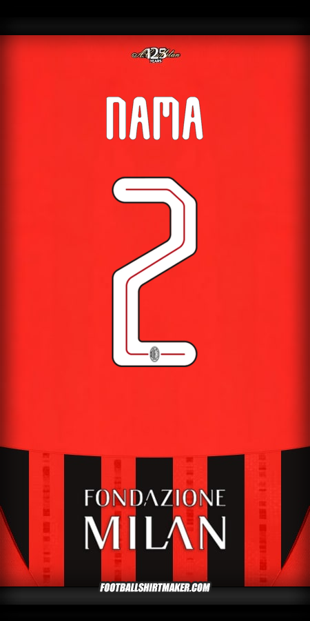 Jersey AC Milan Cup 2024/2025 -  nama - 2