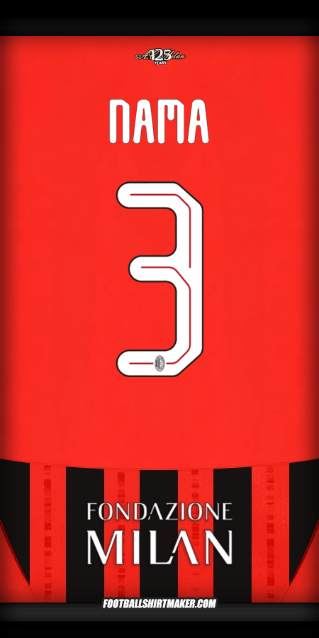 Jersey AC Milan Cup 2024/2025 -  nama - 3
