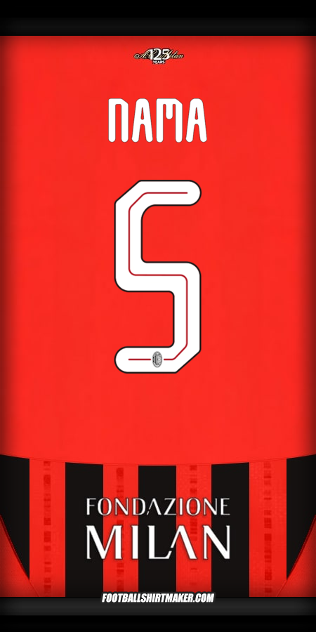 Jersey AC Milan Cup 2024/2025 -  nama - 5