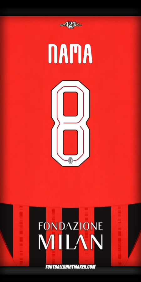 Jersey AC Milan Cup 2024/2025 -  nama - 8