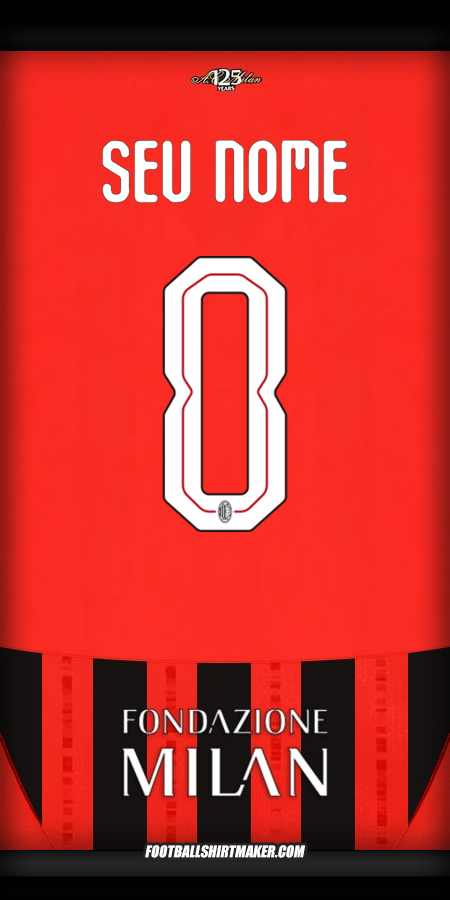 Camisa AC Milan 2024/2025 Cup -  seu nome - 0
