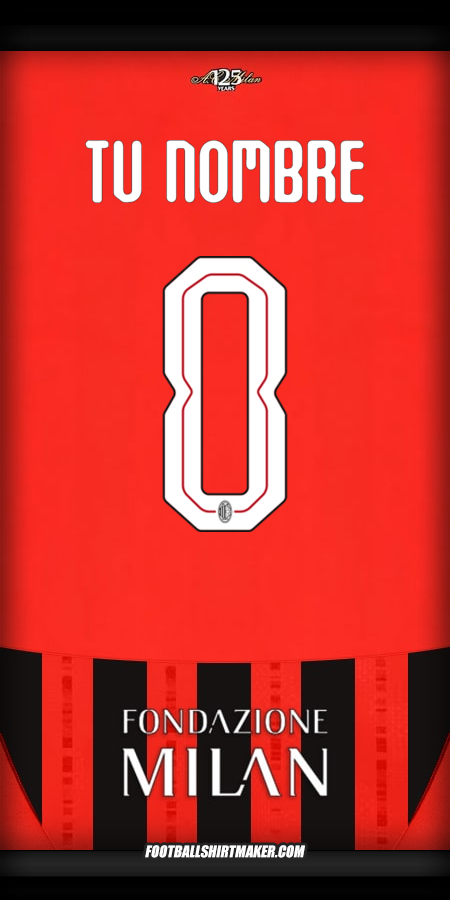 Camiseta AC Milan 2024/2025 Cup -  tu nombre - 0