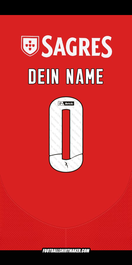 Trikot SL Benfica 2024/2025 -  dein name - 0