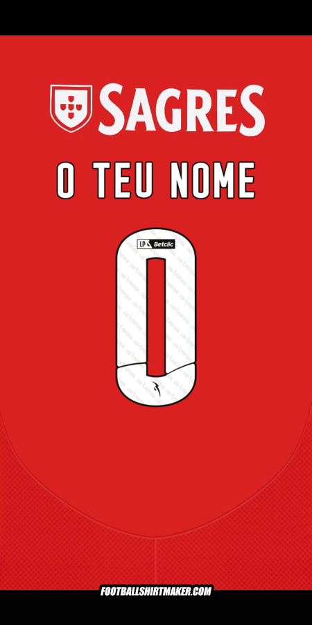 Camisola SL Benfica 2024/2025 -  o teu nome - 0