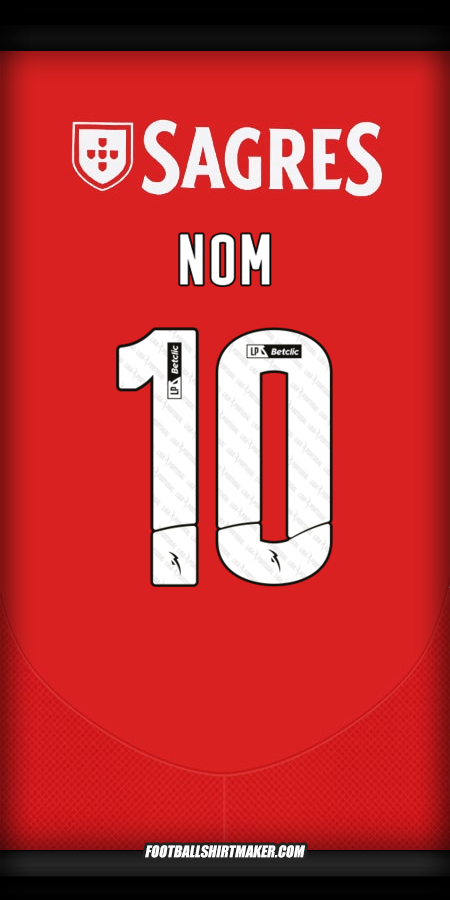 Maillot SL Benfica 2024/2025 -  nom - 10