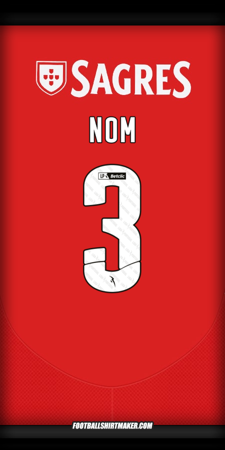 Maillot SL Benfica 2024/2025 -  nom - 3