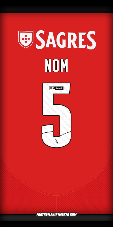 Maillot SL Benfica 2024/2025 -  nom - 5