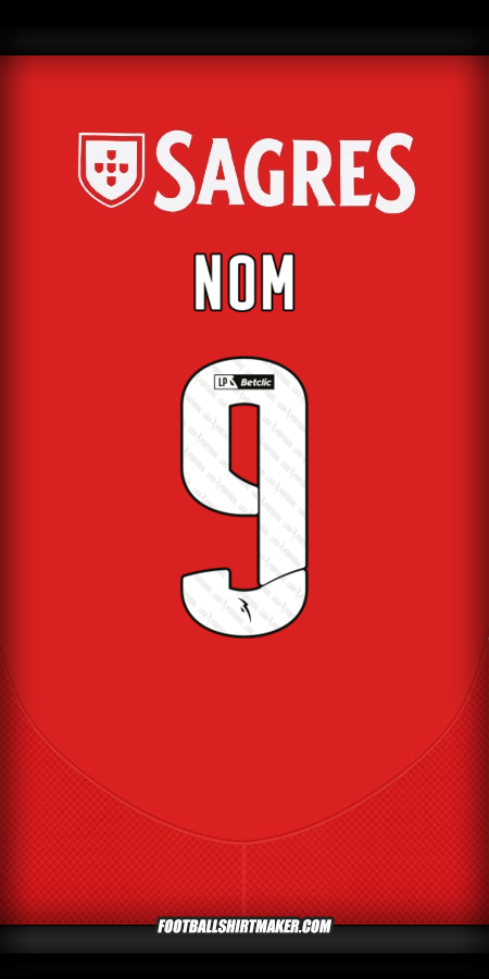 Maillot SL Benfica 2024/2025 -  nom - 9
