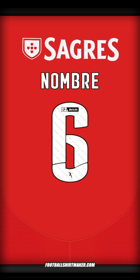 Jersey SL Benfica 2024/2025 -  nombre - 6