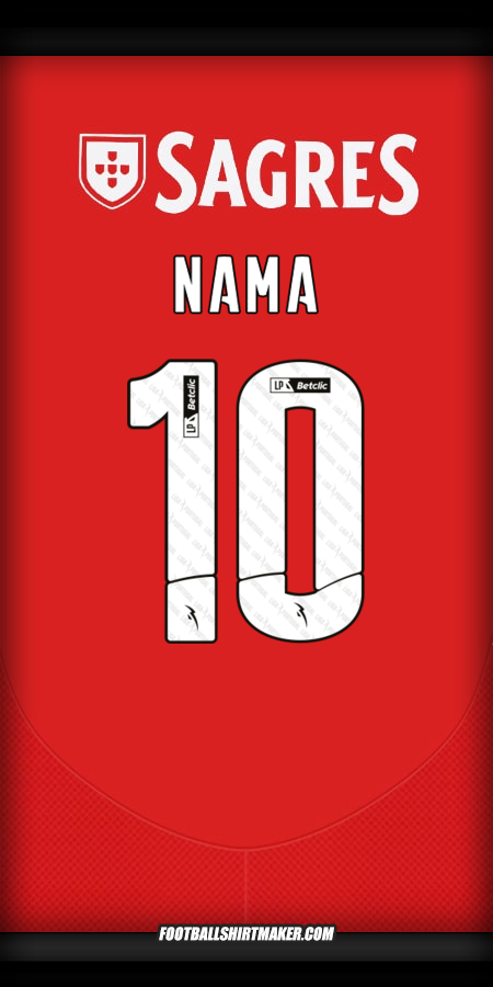 Jersey SL Benfica 2024/2025 -  nama - 10