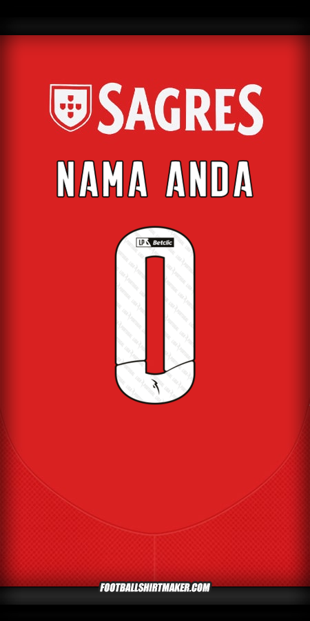 Jersey SL Benfica 2024/2025 -  nama anda - 0