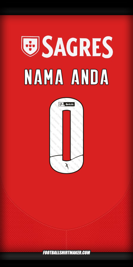 Jersey SL Benfica 2024/2025 -  nama anda - 0