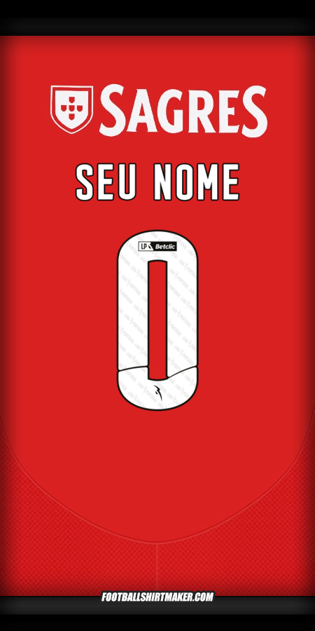 Camisa SL Benfica 2024/2025 -  seu nome - 0